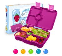 schmatzfatz by Lite - Portapranzo, 6 scomparti, 20,8 x 4,5 x 15 cm (LxAxP), senza BPA, leggerissimo, Tritan
