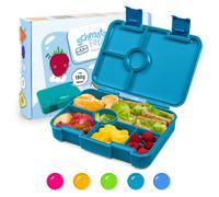 schmatzfatz by Lite - Portapranzo, 6 scomparti, 20,8 x 4,5 x 15 cm (LxAxP), senza BPA, leggerissimo, Tritan