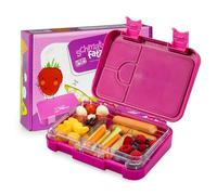 schmatzfatz Lunch Box per Bambini con Scomparti, Bento Box Porta Pranzo Bambini, Lunch Box Bambini Merenda Colorato e Senza BPA, Sistema Lunch Box Scuola, Anti Perdite e Lavabile in Lavastoviglie