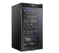 SCHMECKE - Raffreddatore per vino da 28 bottiglie, grande cantina indipendente, 41f-64f con controllo digitale della temperatura per vino rosso, bianco, champagne o spumante, nero