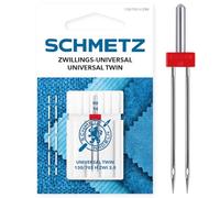 SCHMETZ Ago per macchine da cucire | 1 Ago gemello universale 3,0/90 | 130/705 H ZWI NE 3,0 | adatto per tutte le comuni macchine da cucire domestiche dotate di funzione a zig-za