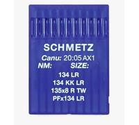 Schmetz - 10 aghi a testa rotonda per macchina da cucire adatti al cuoio, con sistema ad aghi 134 KK LR (industriale) (100)