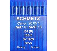 Schmetz, 10 aghi con testa rotonda per macchina da cucire, sistema 134 (R) Industriale, misura:110.
