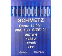 SCHMETZ 10 aghi per macchina da cucire Indutrie System 287/WH 1738 A, spessore 130