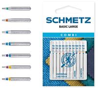 SCHMETZ | 10 aghi per macchina da cucire | Combi-Box Basic Large | 130/705 H XVS | assortiti | universale/jeans/stretch