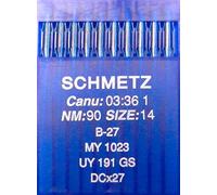 SCHMETZ 10 aghi tondi per macchine da cucire sistema B-27 industriale St. 90