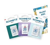SCHMETZ - Set di aghi per macchina da cucire | 1 ago ABC | 5 Aghi per jersey | 5 Aghi per tessuti elastici | 1 ago doppio | utilizzabile su quasi tutte le macchine da cucire domestiche