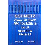 Schmetz 134 LR - 10 aghi circolari per macchina da cucire, per pelli, spessore 100