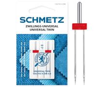 SCHMETZ Ago per macchine da cucire | 2 Aghi gemello universale 4,0/80 | 130/705 H ZWI NE 4,0 | adatto per tutte le comuni macchine da cucire domestiche dotate di funzione a zig-za