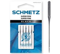 SCHMETZ | 5 Aghi per macchine da cucire | Black Super Fini | 130/705 H-SU XS | Spessore 60/8