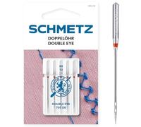 SCHMETZ Aghi per macchine da cucire | 5 Aghi a doppia cruna | 705 DE | Spessore dell'ago 80/12 | Adatti per lavori decorativi