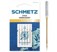 SCHMETZ Aghi per macchine da cucire | 5 Aghi da ricamo Gold | 130/705 H-ET | Spessore dell'ago 75/11
