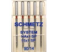 SCHMETZ 5 Super Stretch - Aghi speciali per macchina da cucire (cromato) HAx1SP, spessore 90/14, per macchine overlock, overlock e overlocks
