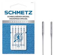 SCHMETZ Aghi per macchina da cucire HLx5 | Aghi speciali da cucire veloci (aghi ad alta velocità) | Spessore ago: 3 x 75/11, 2 x 90/14