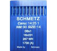 Schmetz Aghi per macchina da cucire industriale Canu 14:25 1 DBX1 16X231 287 WH, Taglia 90/14