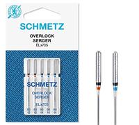 SCHMETZ Aghi per macchine da cucire | 5 Aghi overlock | ELx705 e SY 2022| Spessore dell'ago 80/12 (2x) e 90/14 (3x)