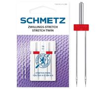 2 Pezzi Stretch Ago Gemello Ago Doppio, per Macchina da Cucire 4.0 -75