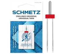 SCHMETZ Ago per macchine da cucire | 1 Ago gemello universale 4,0/80 | 130/705 H ZWI NE 4,0 | adatto per tutte le comuni macchine da cucire domestiche dotate di funzione a zig-za