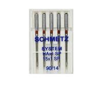 Schmetz HAX1SP 15X1SP Special Super Stretch Serger Needle - Confezione da 5 pezzi, taglia 90/14