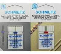 SCHMETZ Stretch zillings Twin ago 4,0/75//Universal gemella Twin ago 4,0 SISTEMA/100/130/705