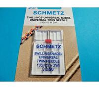 Schmetz Zwillingsnadel- Universale Testa Piatta Ago per Quasi Tutti Macchina