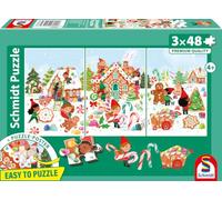Schmidt 55658 - Puzzle con scritta "Endlich Weihnachten!", 3 x 48 pezzi