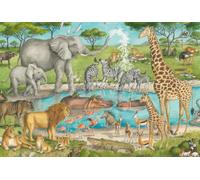 Schmidt 55753 - Puzzle con animali dell'Africa, 60 pezzi