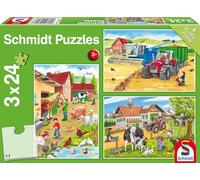 Schmidt - Puzzle 3x24 Alla fattoria - 40-99 Pezzi