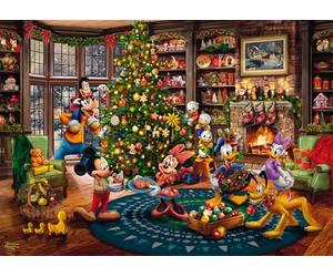 Schmidt 58047 Disney, Topolino e Minnie Che tagliano L'Albero, Thomas Kinkade, Puzzle da 1000 Pezzi
