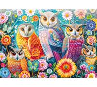 Schmidt 58058 - Puzzle con gufi e fiori, 1000 pezzi