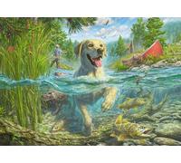 Schmidt 58557 Mark Frederickson, Dog Love, Pesce Labrador Giallo a Caccia, Puzzle da 1000 Pezzi