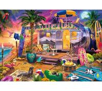 Schmidt Spiele 58573 Jeff Haynie, con la roulotte al mare, puzzle da 1000 pezzi, Multicolore