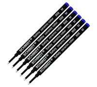 Schmidt 888 - Confezione da 6 ricariche per penne a sfera, punta media, colore blu