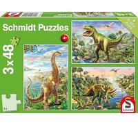 Puzzle Avventura dei Dinosauri 3x48 pezzi