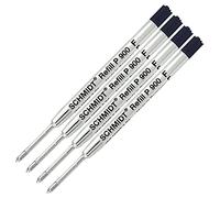 SCHMIDT Confezione da 4 ricariche per penna a sfera Black-P900 a punta fine Parker Style