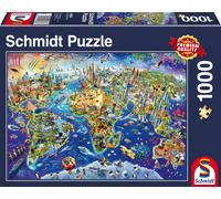 Schmidt Discover the World (1000pc) Puzzle Ages 12+ 1 Players