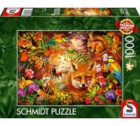 Schmidt - Puzzle Fiori, Pelliccia e Piume - 1000 Pezzi