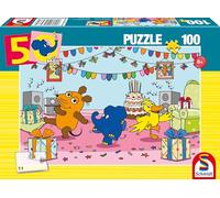 Schmidt-Il Mouse Spiele 56537-Puzzle da 100 Pezzi, Motivo: Topolino, per Feste fantastiche, per Bambini, Multicolore, 34,1 x 48,1 cm, 56537