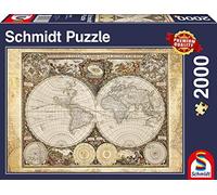 Schmidt - Mappamondo Storico Puzzle, 2000 Pezzi - NUOVO