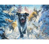 Schmidt Mark Fredrickson Hundeliebe blacker Labrador im Schnee 1000 58558