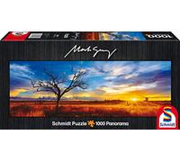 Puzzle da 1000 Pezzi Panorama Mark Gray Desert Oak al Tramonto Australia