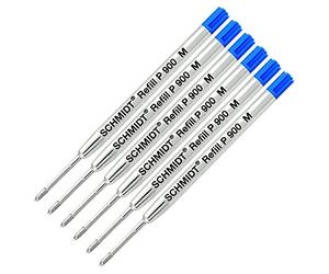 Schmidt P900 Parker Style penna a sfera refill Medium Point - 6 Count Blue Ink