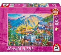Schmidt- Paesaggio Spiele Hallstatt 59766-Puzzle da 1000 Pezzi, Multicolore, 59766