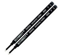 Schmidt - Penna a sfera in ceramica di sicurezza, 888 F, 2 pezzi, colore: Nero