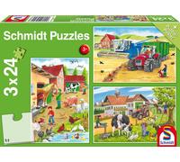 Schmidt - Puzzle 3x24 Alla fattoria - 40-99 Pezzi