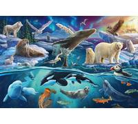 Schmidt Spiele 56484-Puzzle per bambini, motivo: animali nell'Artico, 150 pezzi, Animalier, Multicolore, 56484