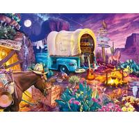 Schmidt Spiele 58576 Jeff Haynie, Romantico campeggio nel selvaggio West, puzzle da 1000 pezzi, Multicolore