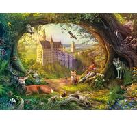 Schmidt - Puzzle Castello da fiaba e magia del bosco - 1000 Pezzi