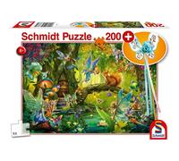 schmidt Puzzle Fate nella foresta 200 pezzi + regalo (bacchetta delle