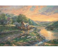 Schmidt - Puzzle Kinkade: Alba a Emerald Valley - 1000 Pezzi